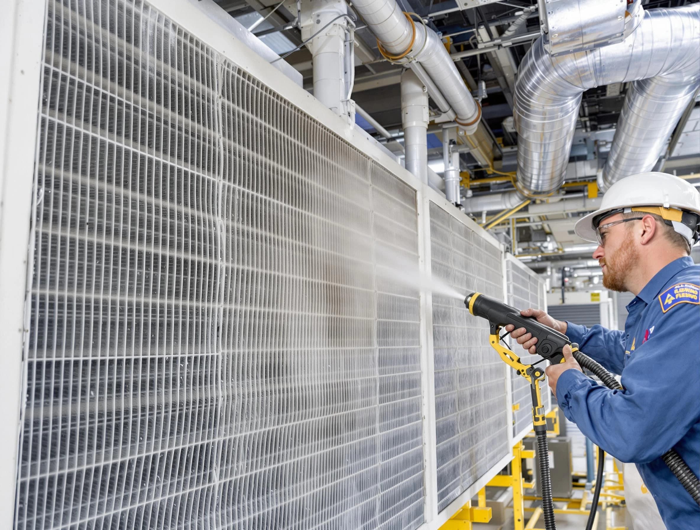 Professional commercial coil cleaning by Marlborough Air Duct Cleaning in Marlborough