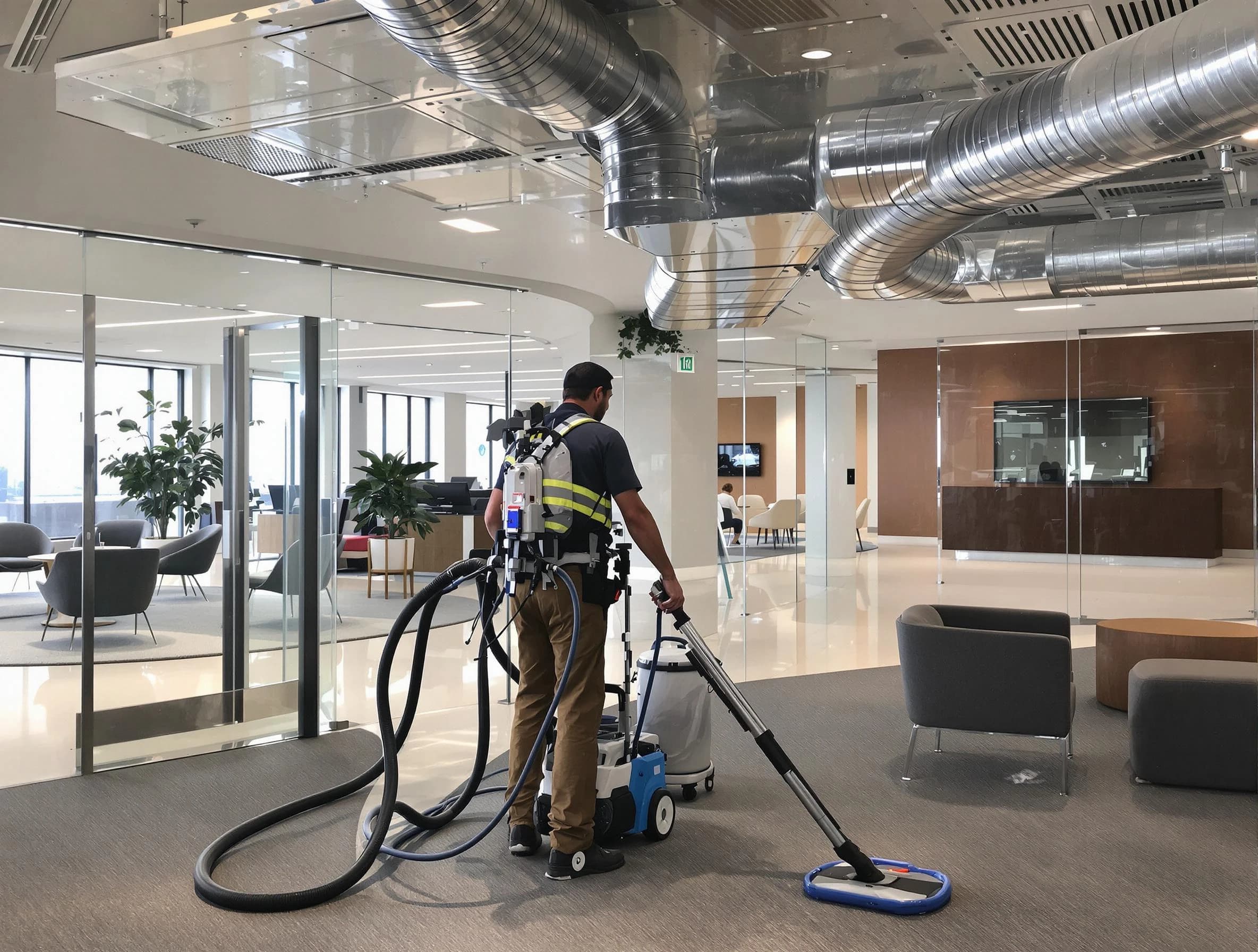 Commercial duct cleaning service by Marlborough Air Duct Cleaning in Marlborough