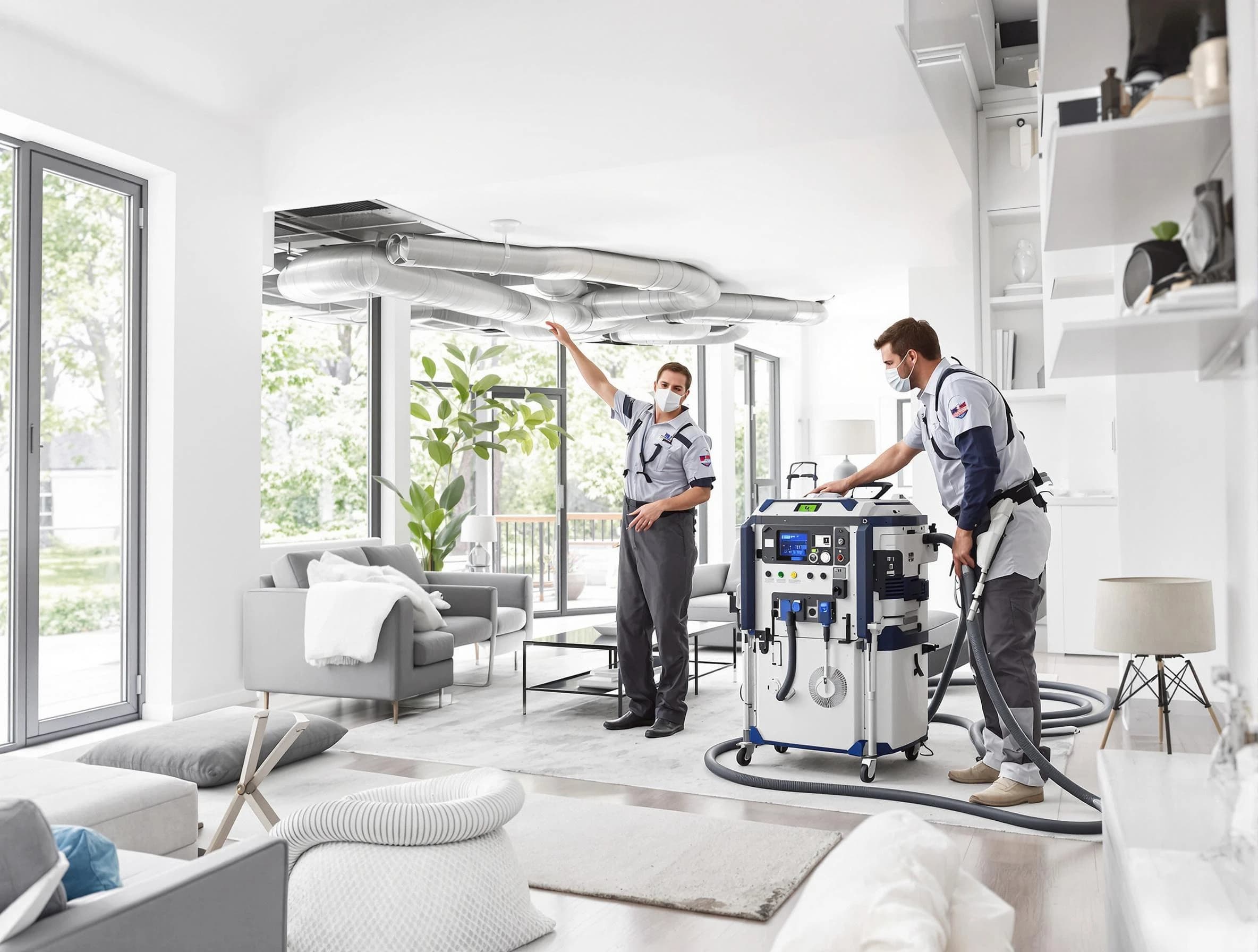 Marlborough Air Duct Cleaning professional conducting pure air duct cleaning with state-of-the-art equipment in Marlborough