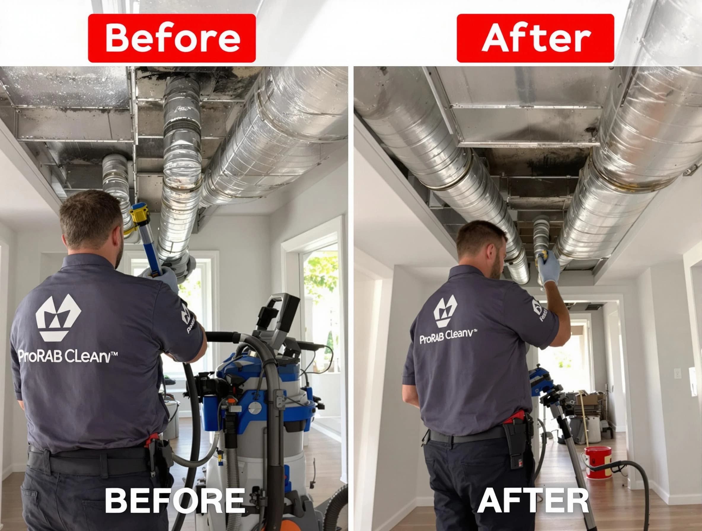 Marlborough Air Duct Cleaning expert performing thorough residential duct cleaning in a Marlborough home