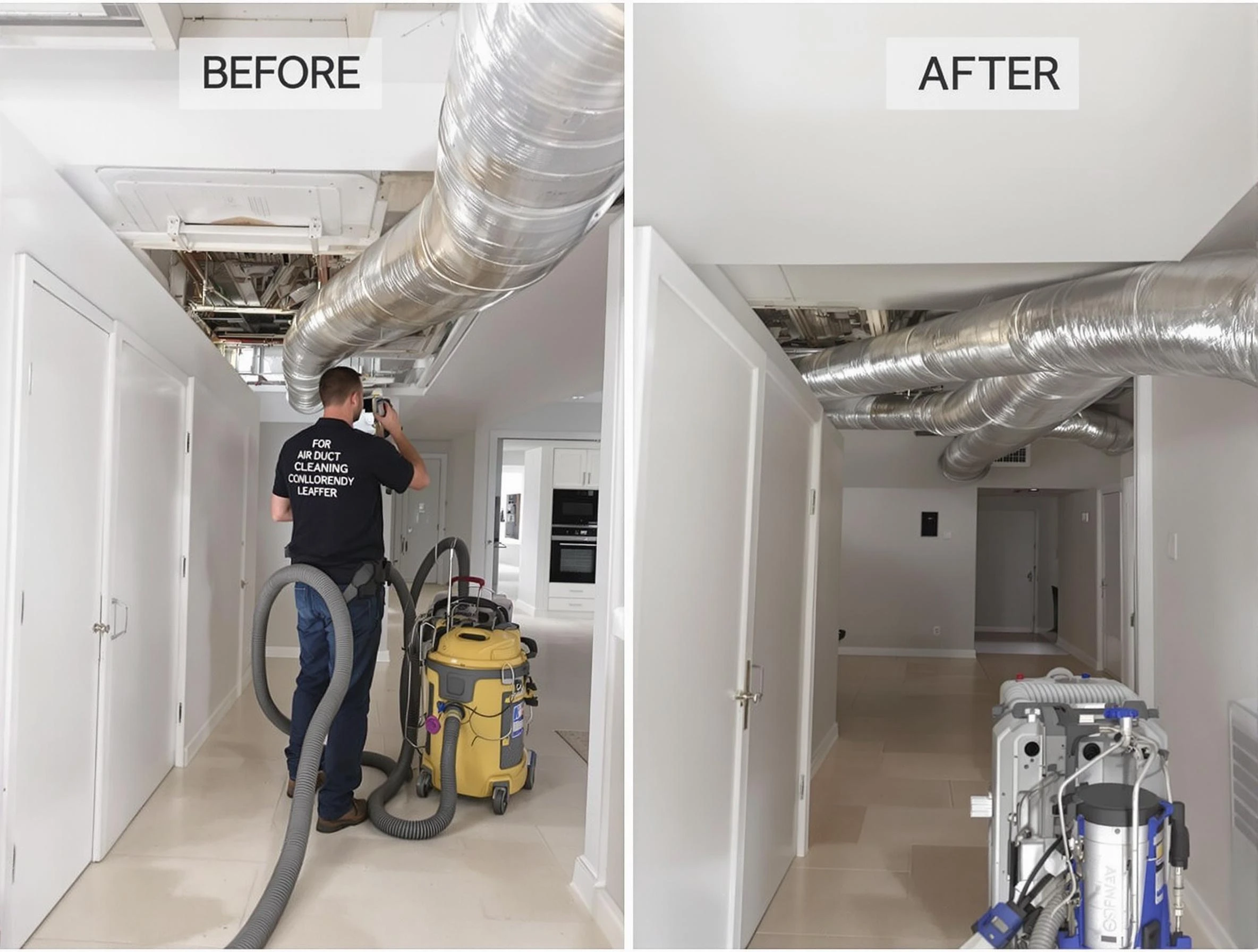 Marlborough Air Duct Cleaning professional performing thorough air duct cleaning in Marlborough