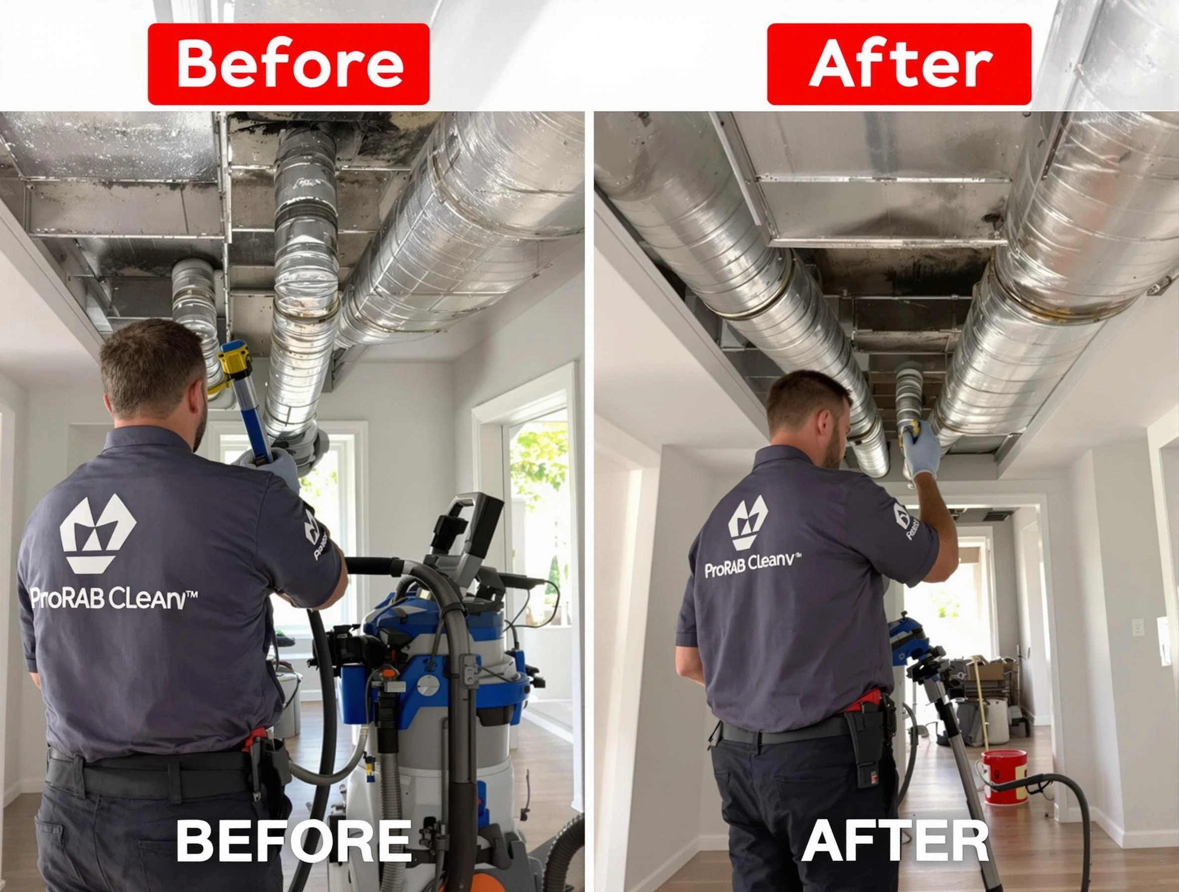Marlborough Air Duct Cleaning expert performing thorough residential duct cleaning in a Marlborough home